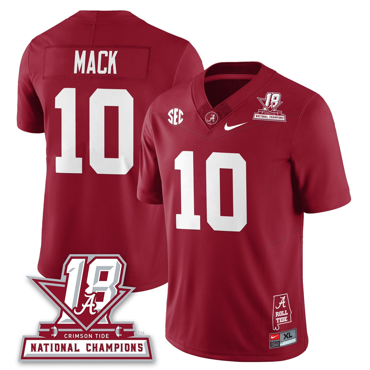 Alabama Crimson Tide 18x-Time National Champions Vapor Limited Jersey