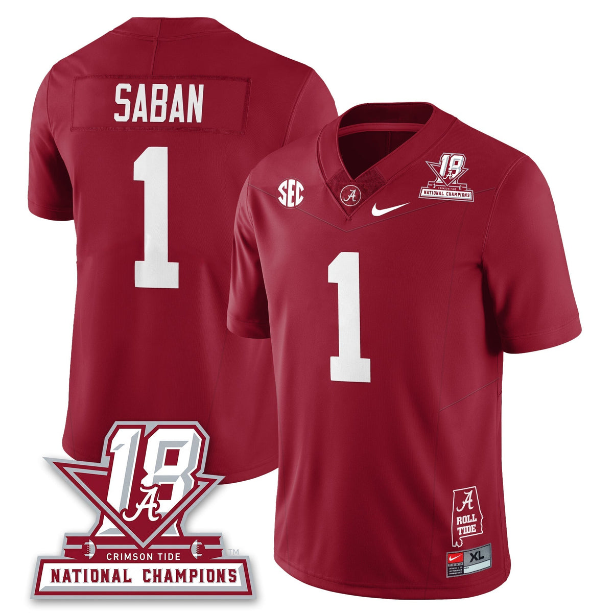 Alabama Crimson Tide 18x-Time National Champions Vapor Limited Jersey
