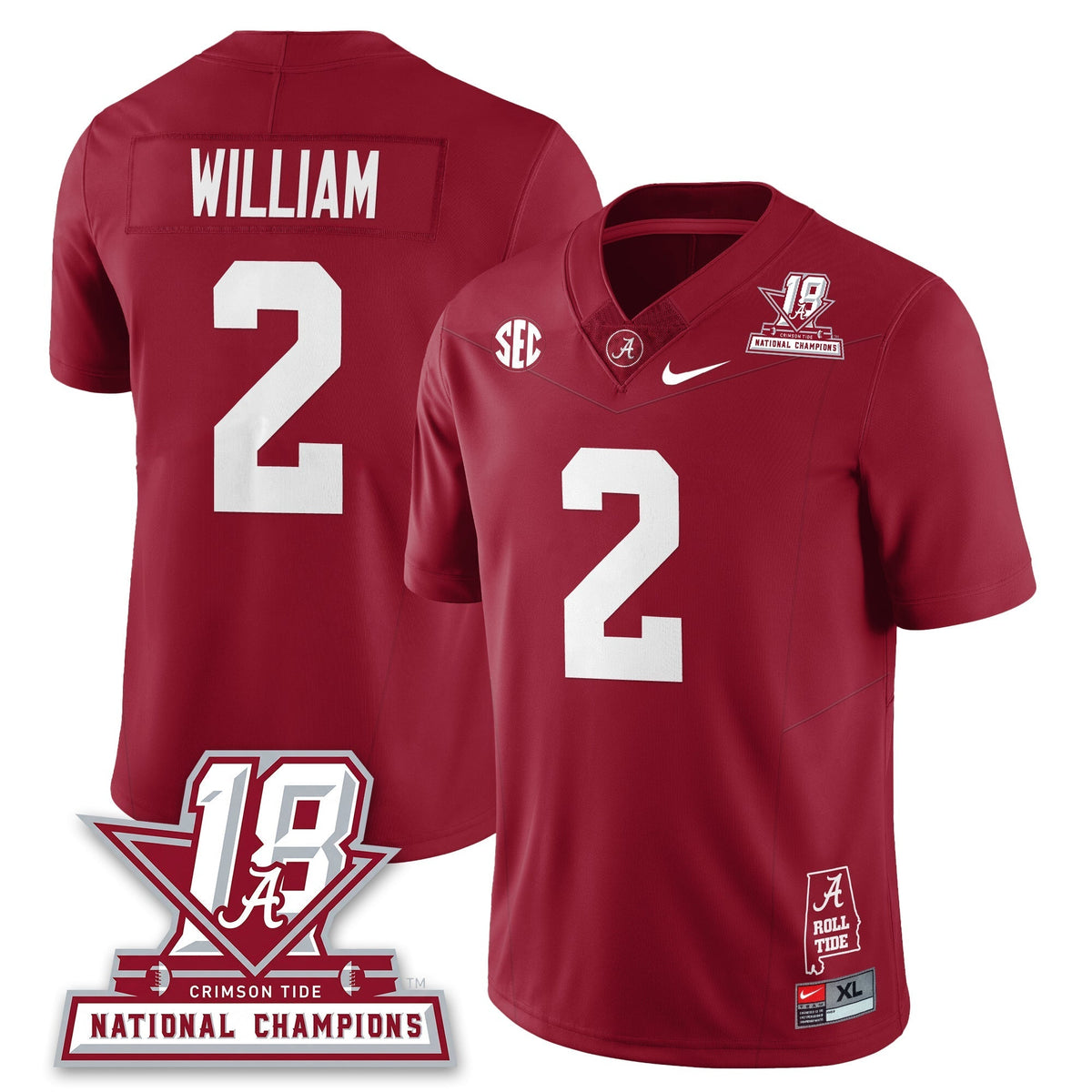 Alabama Crimson Tide 18x-Time National Champions Vapor Limited Jersey