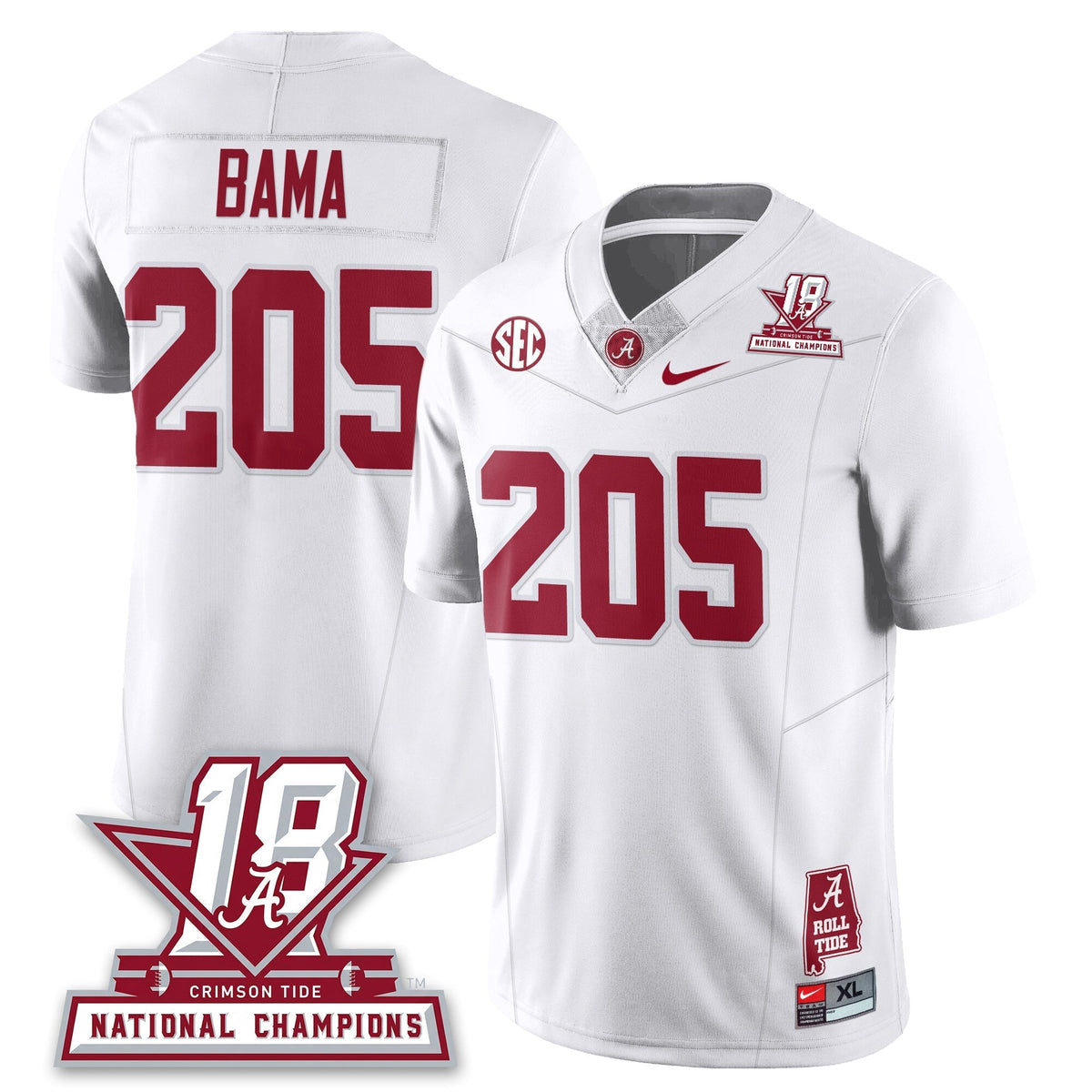Alabama Crimson Tide 18x-Time National Champions Vapor Limited Jersey