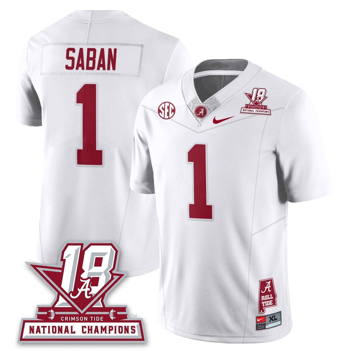 Alabama Crimson Tide 18x-Time National Champions Vapor Limited Jersey