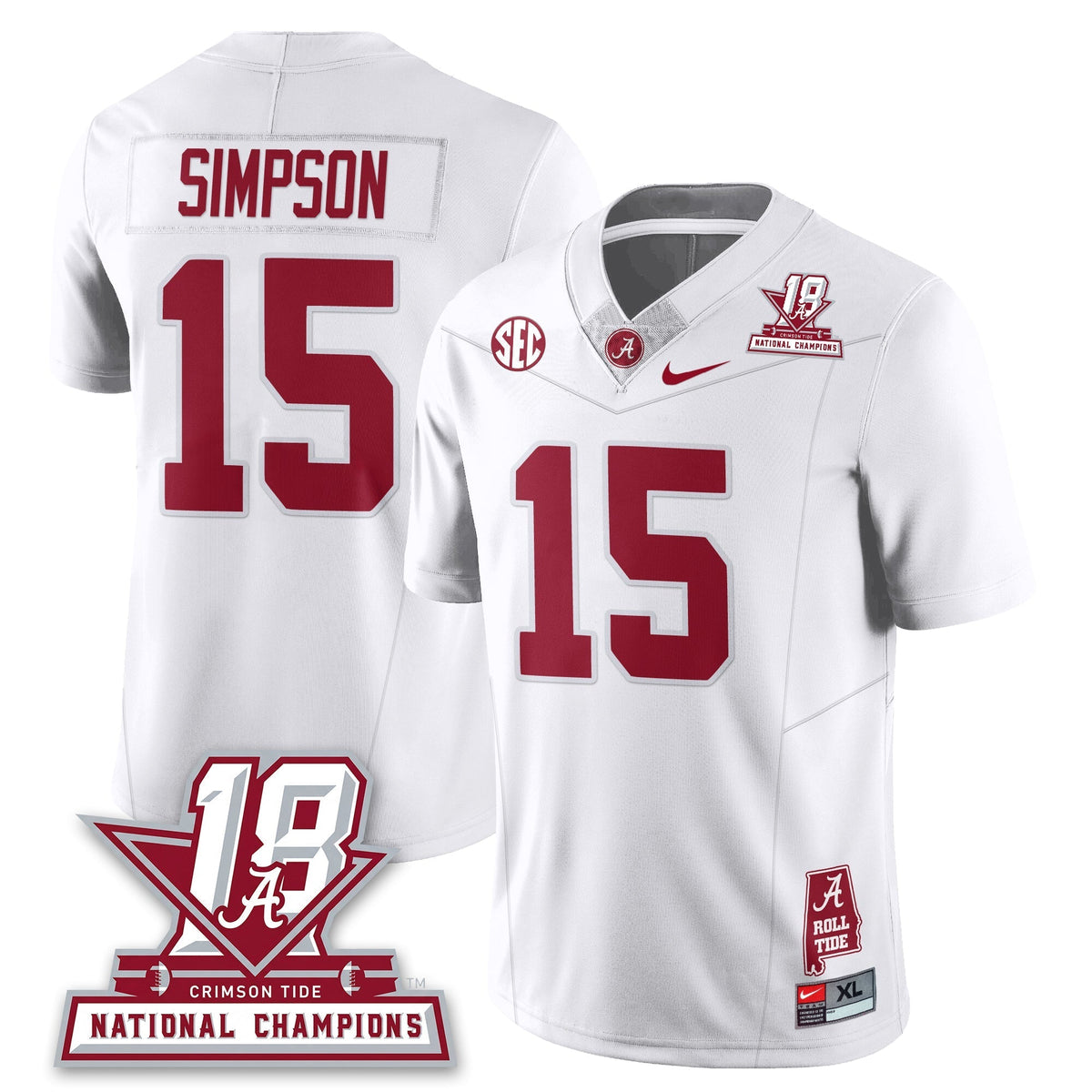Alabama Crimson Tide 18x-Time National Champions Vapor Limited Jersey