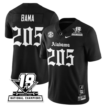 Alabama Crimson Tide 18x-Time National Champions Gothic Vapor Limited Jersey-Cuztomshoes