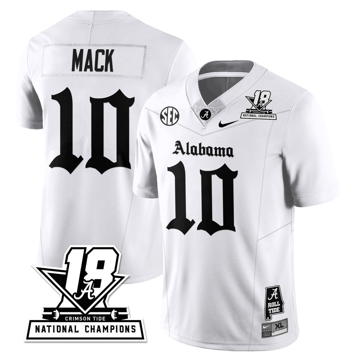 Alabama Crimson Tide 18x-Time National Champions Gothic Vapor Limited Jersey-Cuztomshoes