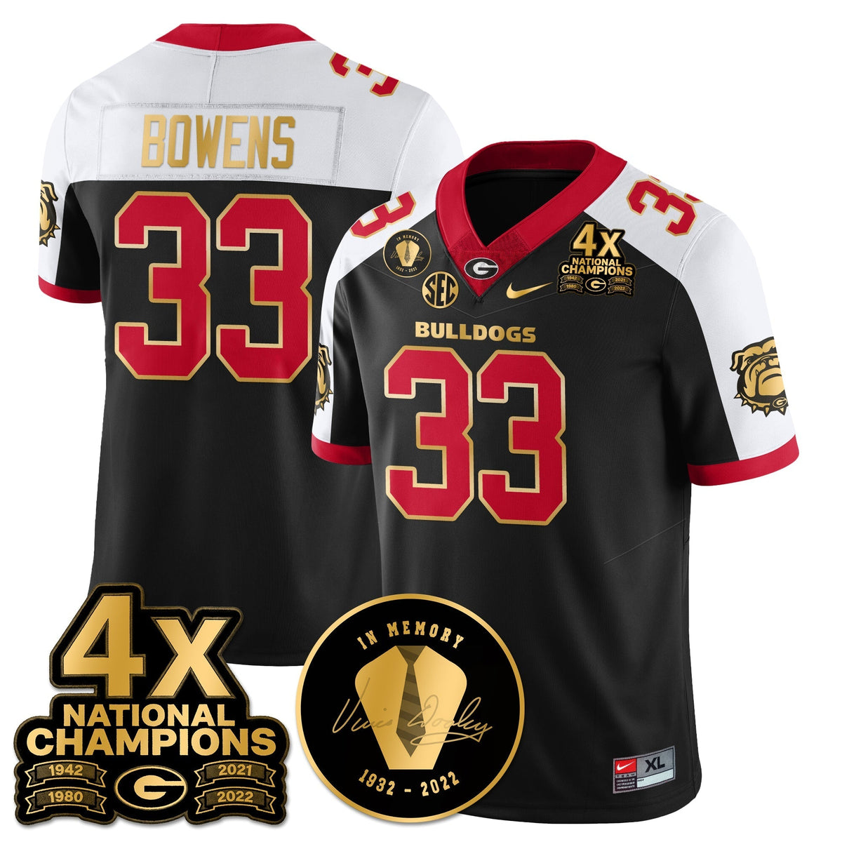 Georgia Bulldogs 4x-Time National Champions Vapor Limited Jersey