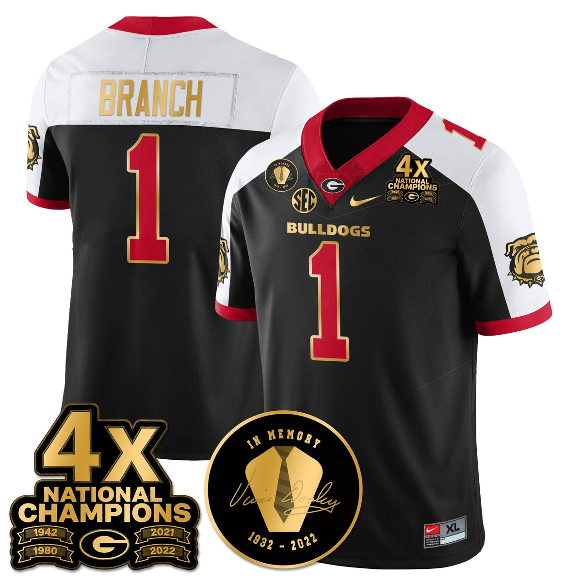 Georgia Bulldogs 4x-Time National Champions Vapor Limited Jersey