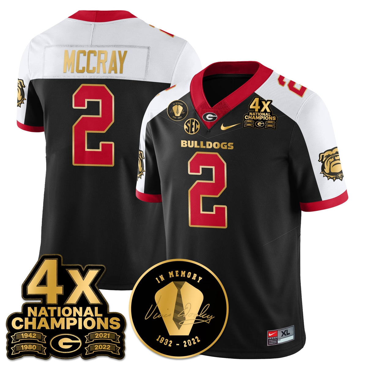 Georgia Bulldogs 4x-Time National Champions Vapor Limited Jersey