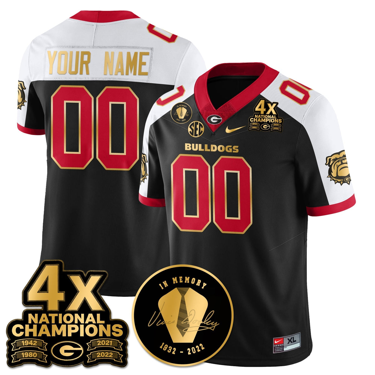 Georgia Bulldogs 4x-Time National Champions Vapor Limited Jersey