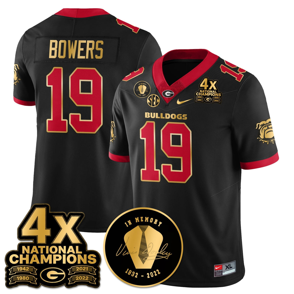 Georgia Bulldogs 4x-Time National Champions Vapor Limited Jersey