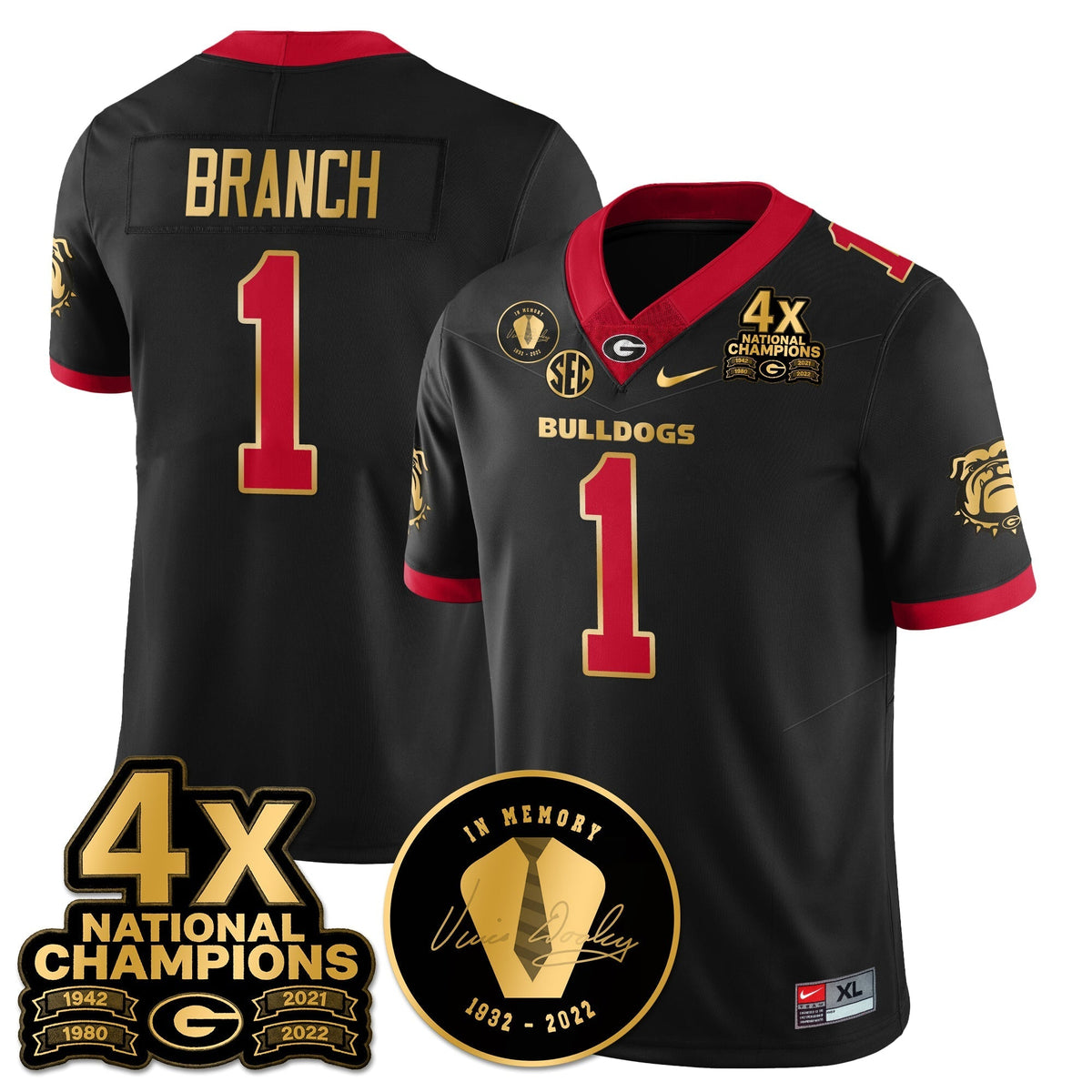 Georgia Bulldogs 4x-Time National Champions Vapor Limited Jersey