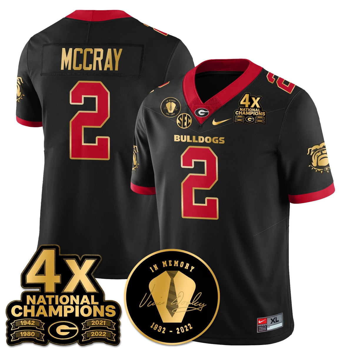 Georgia Bulldogs 4x-Time National Champions Vapor Limited Jersey