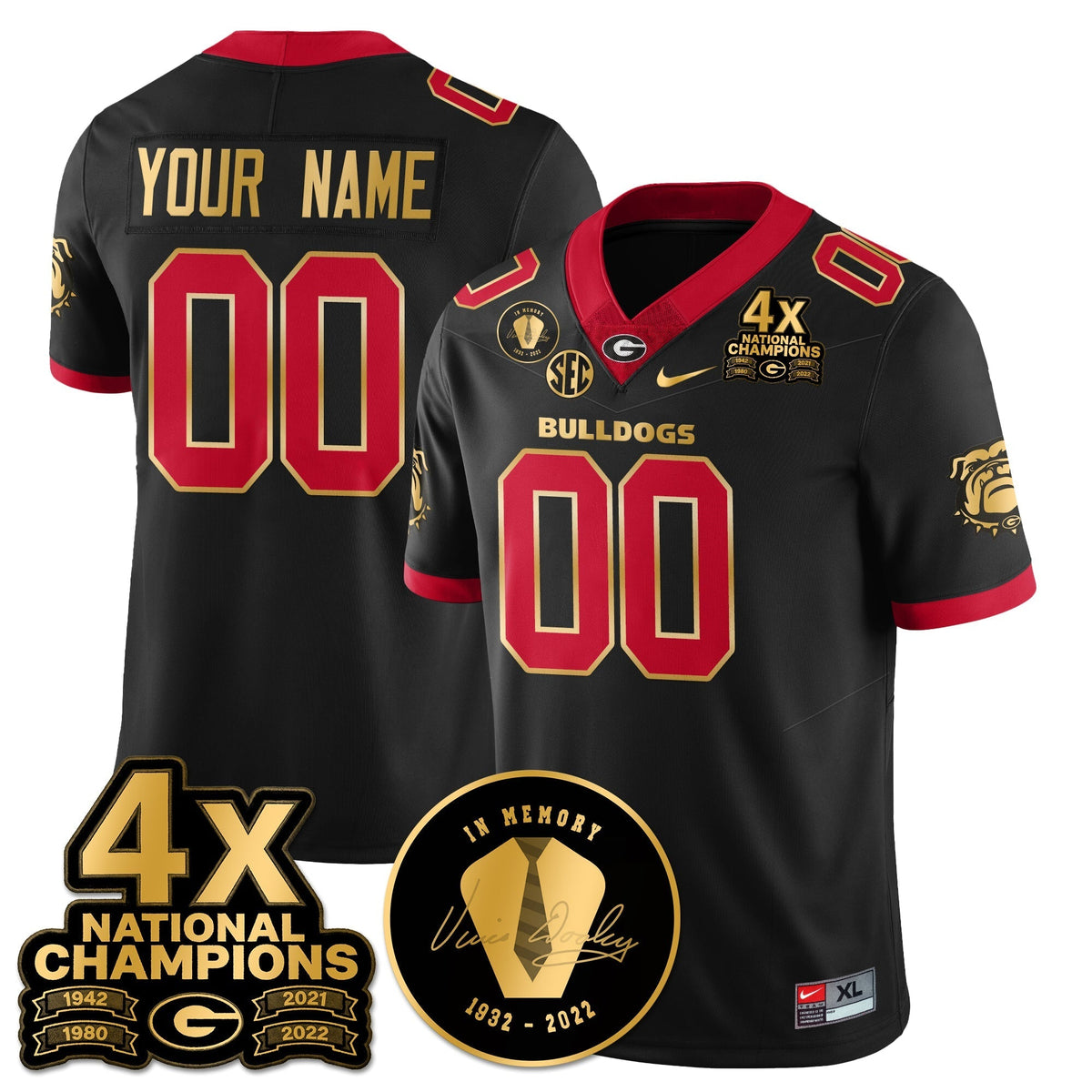 Georgia Bulldogs 4x-Time National Champions Vapor Limited Jersey