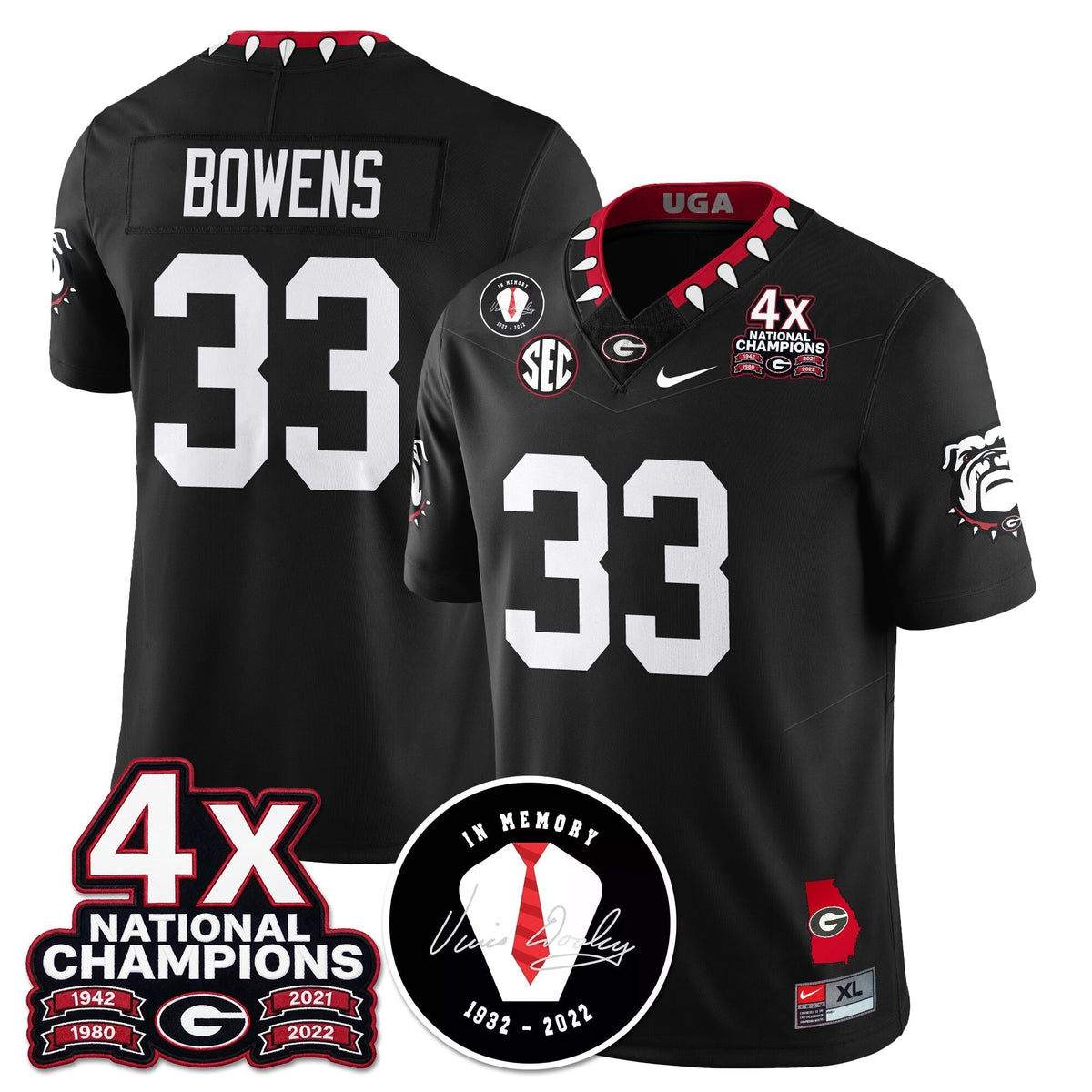 Georgia Bulldogs 4x-Time National Champions Vapor Limited Jersey