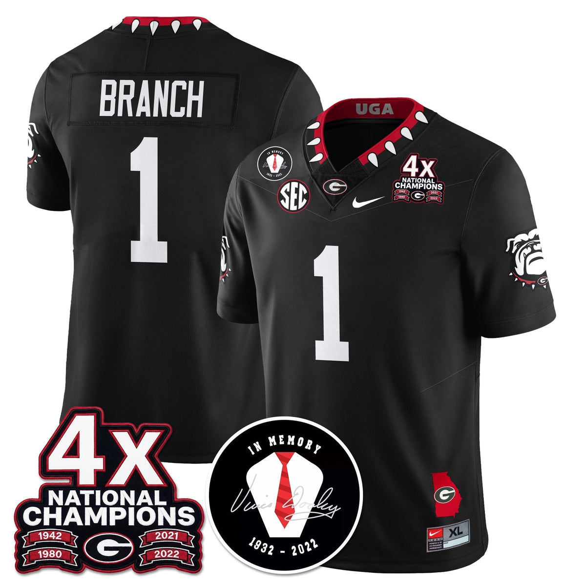 Georgia Bulldogs 4x-Time National Champions Vapor Limited Jersey