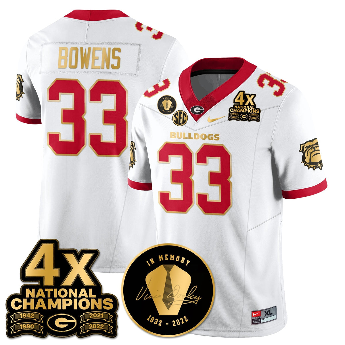 Georgia Bulldogs 4x-Time National Champions Vapor Limited Jersey