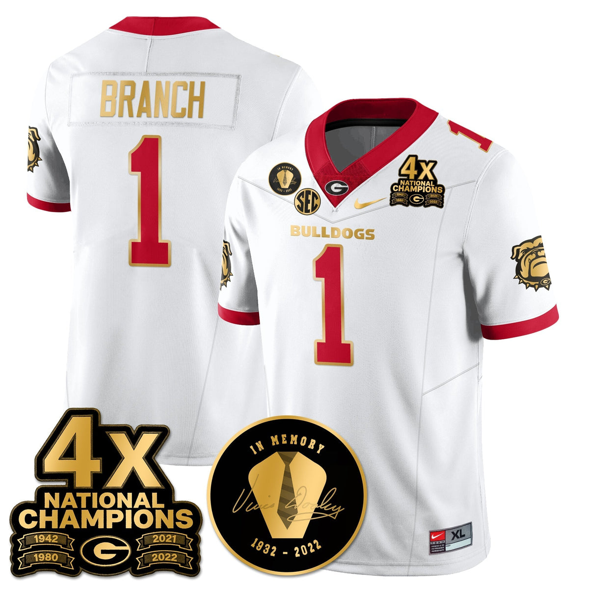 Georgia Bulldogs 4x-Time National Champions Vapor Limited Jersey