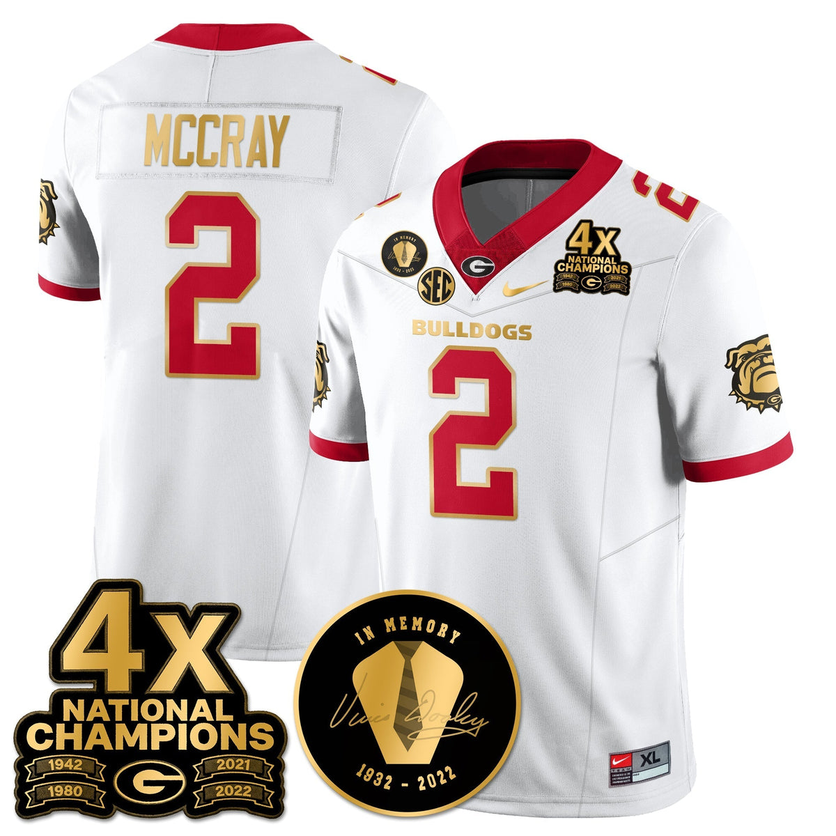 Georgia Bulldogs 4x-Time National Champions Vapor Limited Jersey