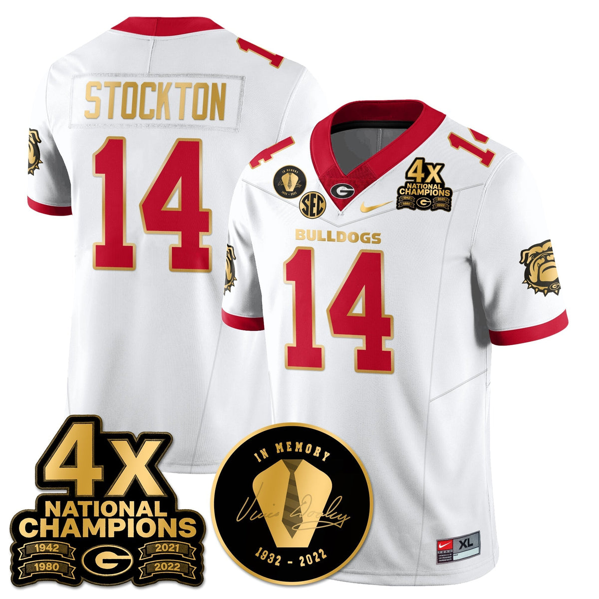 Georgia Bulldogs 4x-Time National Champions Vapor Limited Jersey