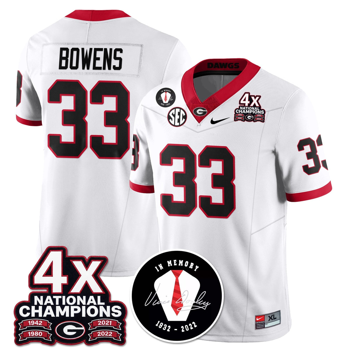 Georgia Bulldogs 4x-Time National Champions Vapor Limited Jersey