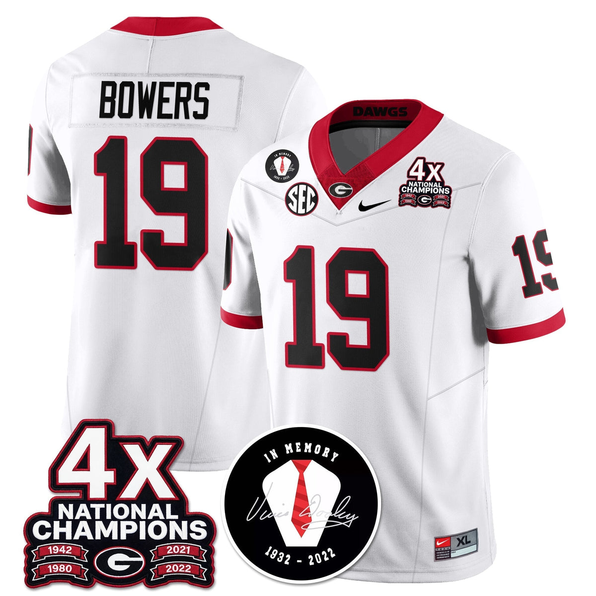 Georgia Bulldogs 4x-Time National Champions Vapor Limited Jersey