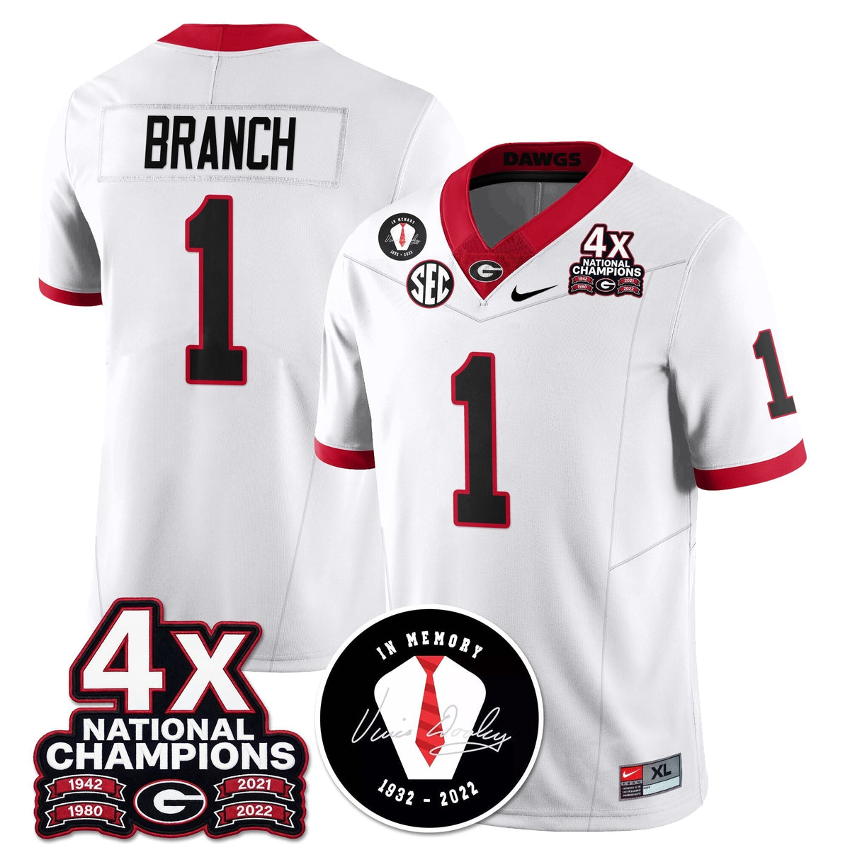 Georgia Bulldogs 4x-Time National Champions Vapor Limited Jersey