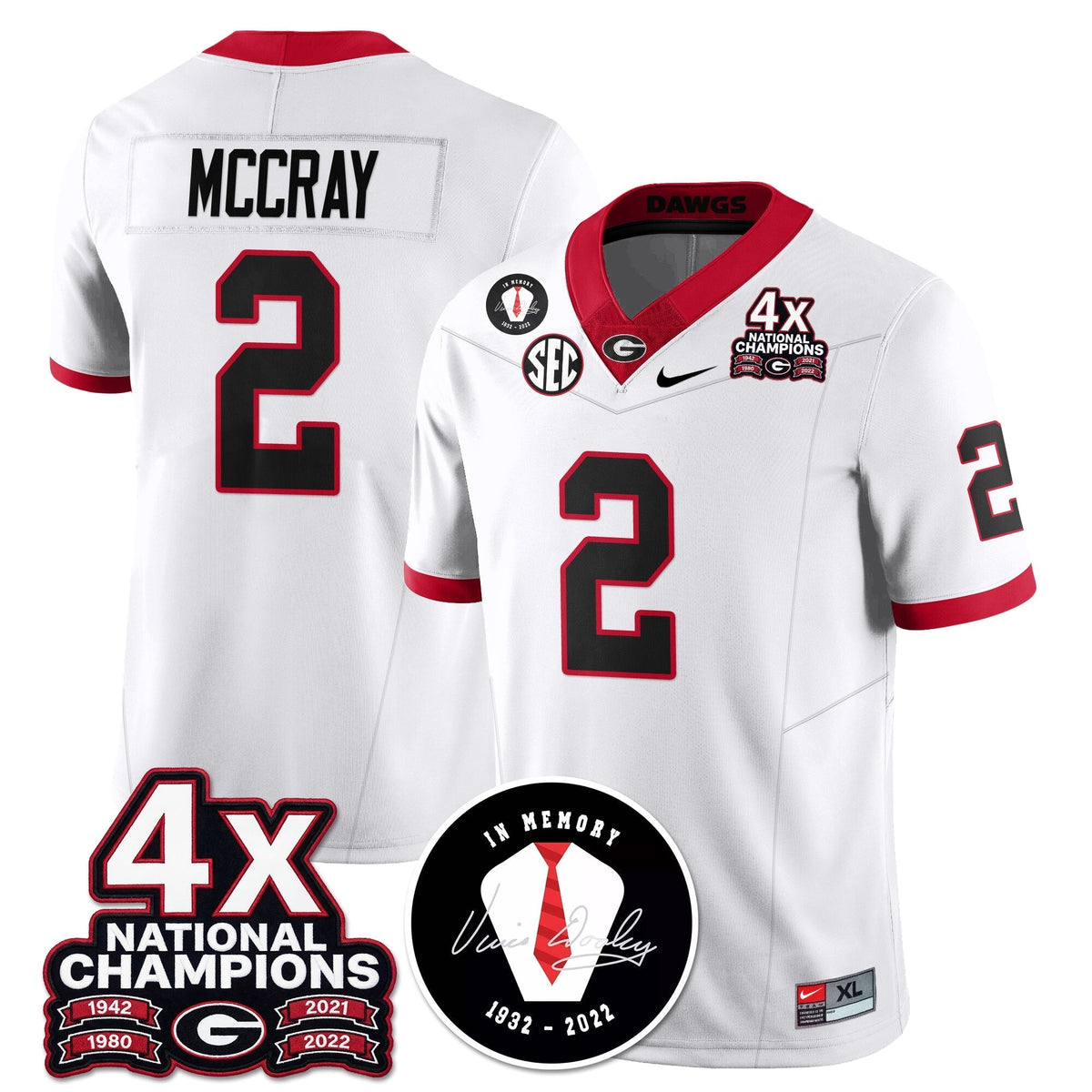 Georgia Bulldogs 4x-Time National Champions Vapor Limited Jersey