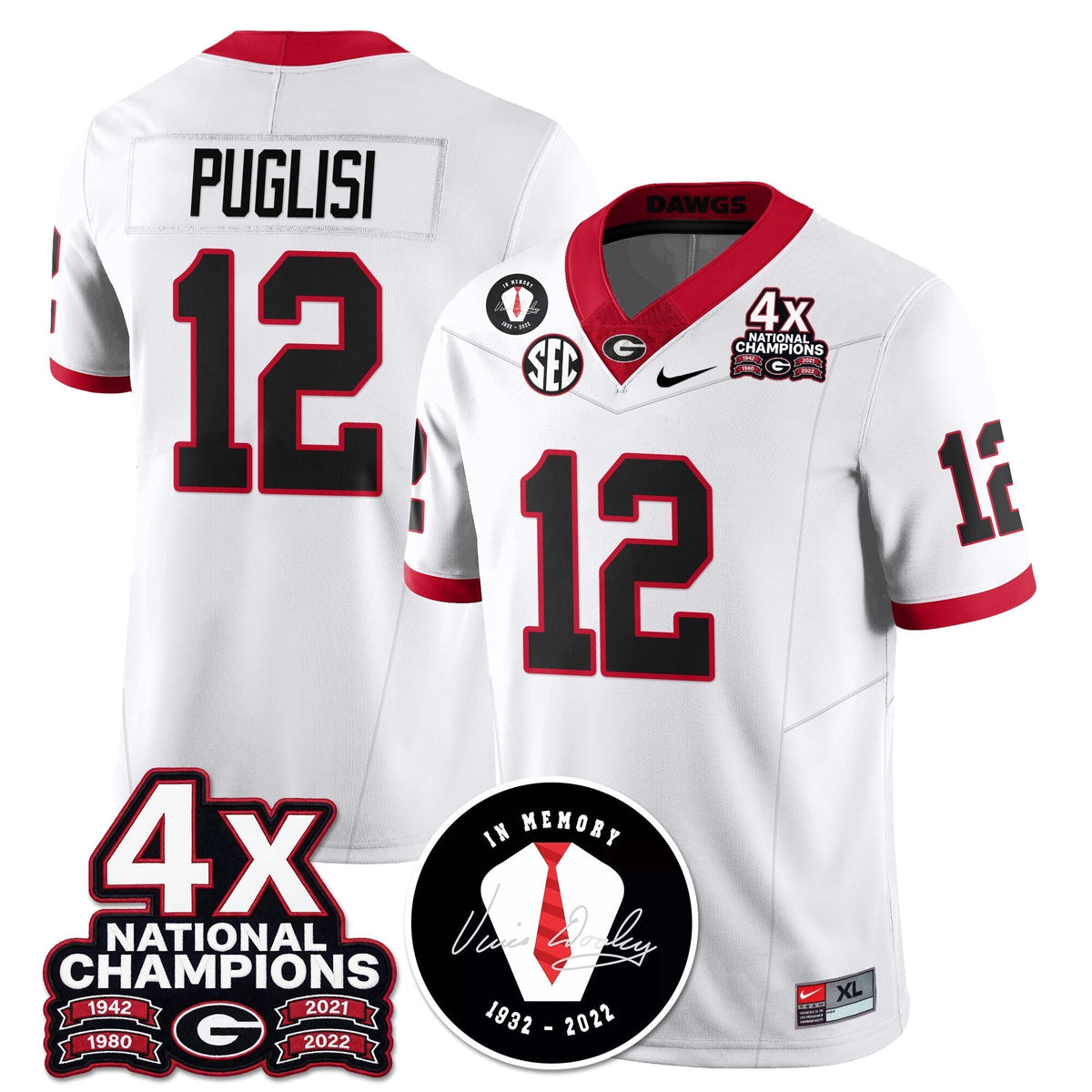 Georgia Bulldogs 4x-Time National Champions Vapor Limited Jersey