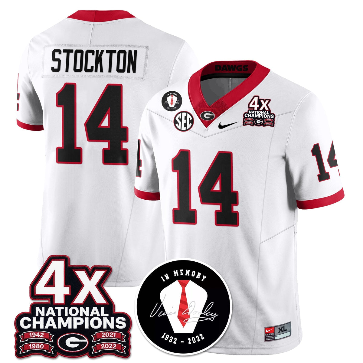 Georgia Bulldogs 4x-Time National Champions Vapor Limited Jersey