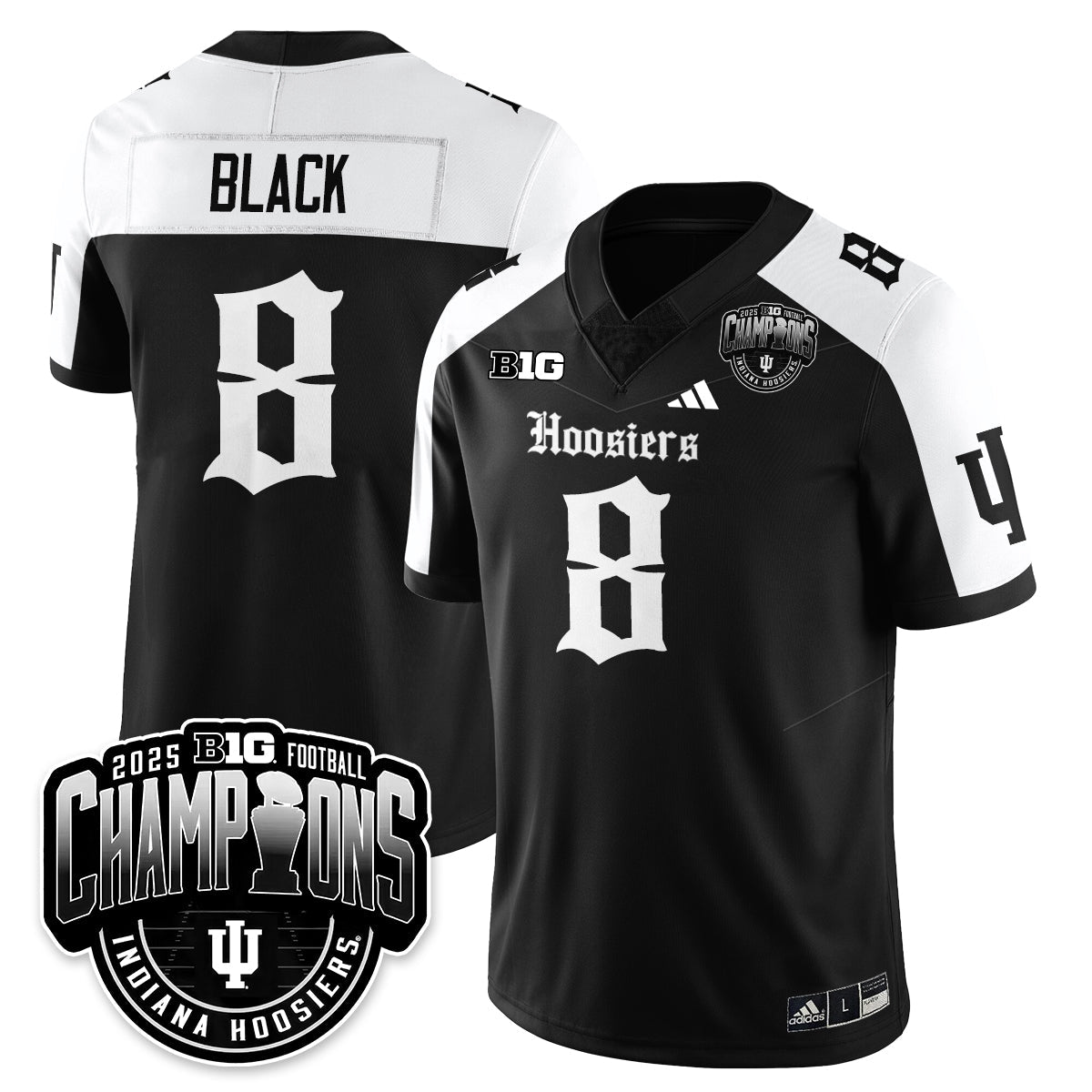 Indiana Hoosiers Gothic Vapor Limited Football Jersey - Big 10 Champions-Cuztomshoes