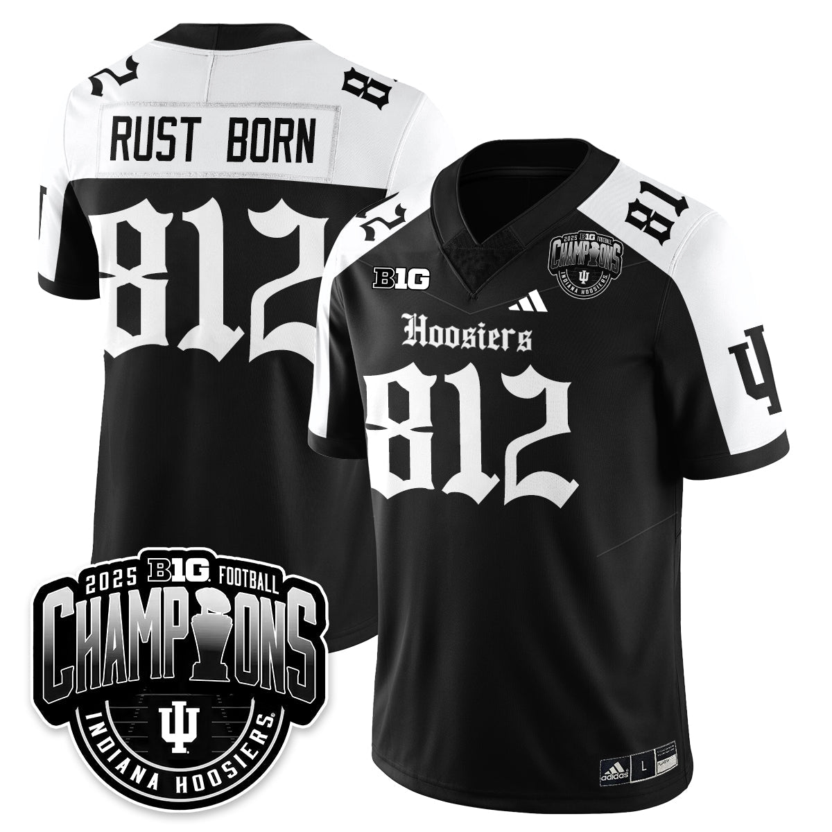 Indiana Hoosiers Gothic Vapor Limited Football Jersey - Big 10 Champions-Cuztomshoes