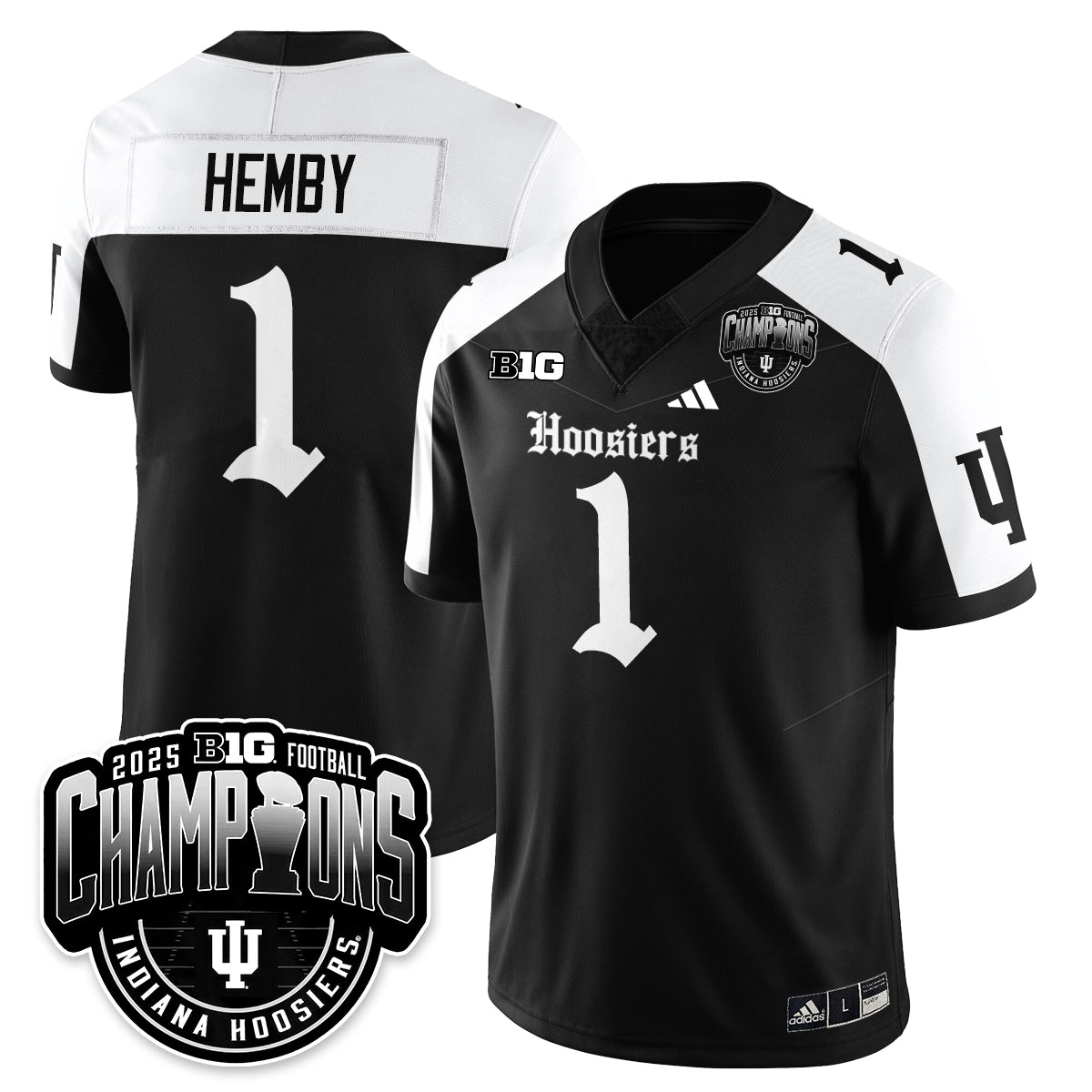 Indiana Hoosiers Gothic Vapor Limited Football Jersey - Big 10 Champions-Cuztomshoes