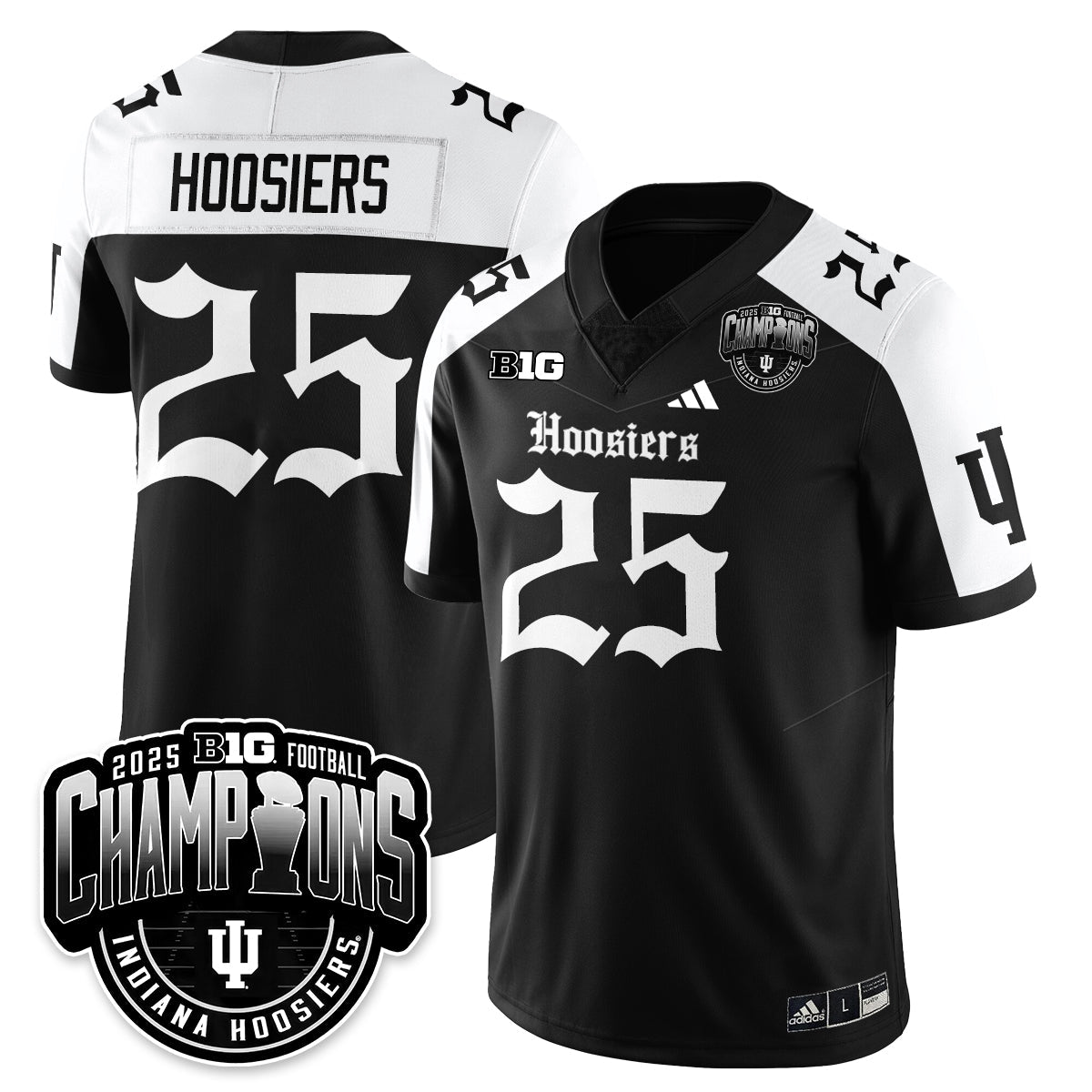 Indiana Hoosiers Gothic Vapor Limited Football Jersey - Big 10 Champions-Cuztomshoes