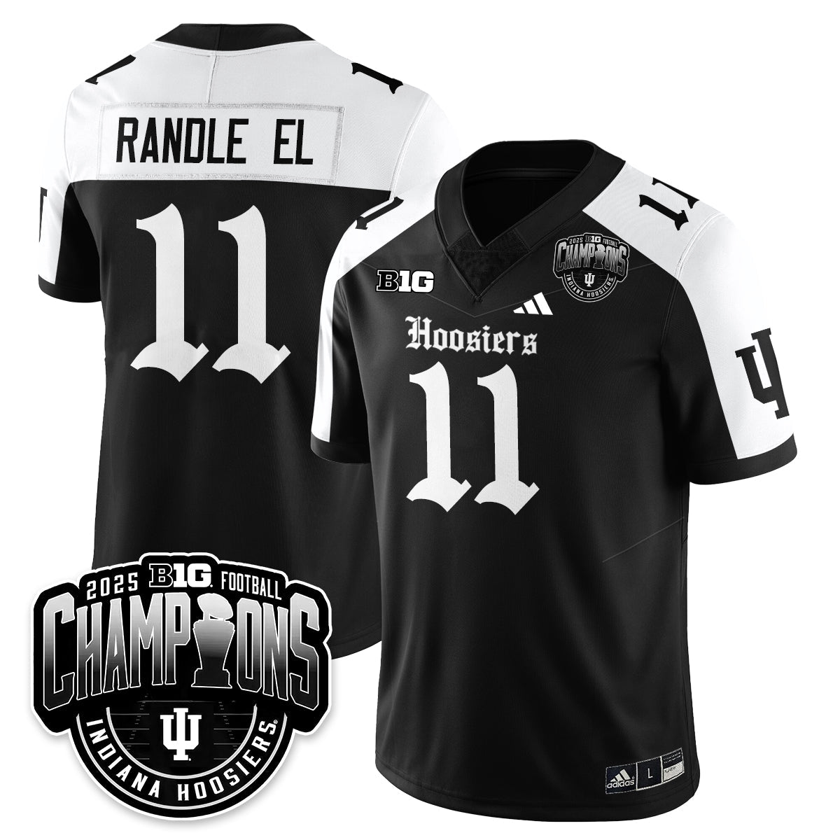 Indiana Hoosiers Gothic Vapor Limited Football Jersey - Big 10 Champions-Cuztomshoes