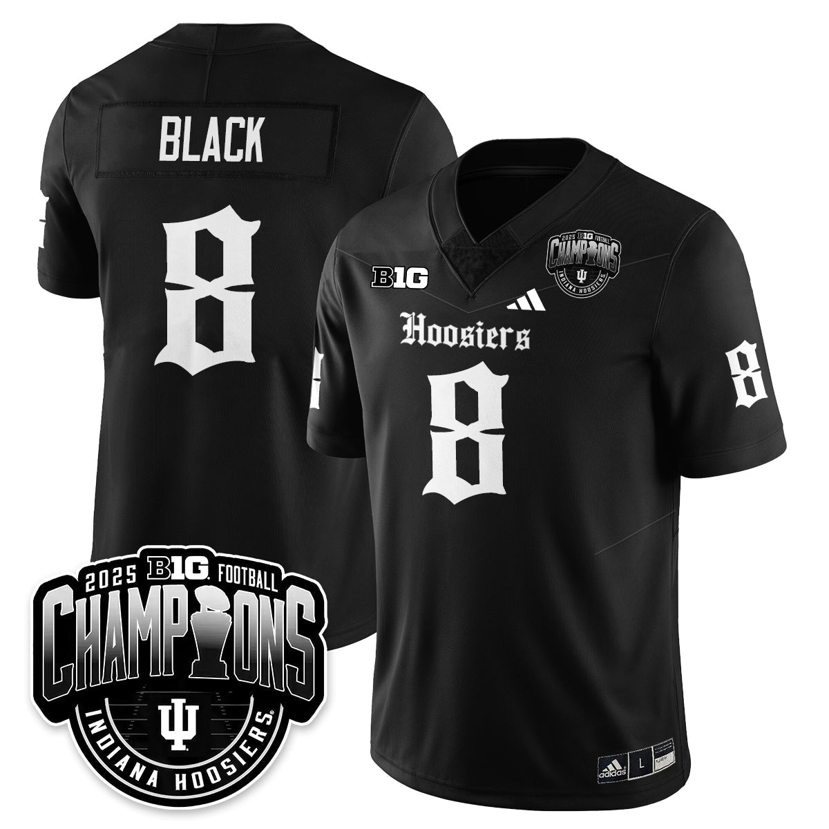 Indiana Hoosiers Gothic Vapor Limited Football Jersey - Big 10 Champions-Cuztomshoes