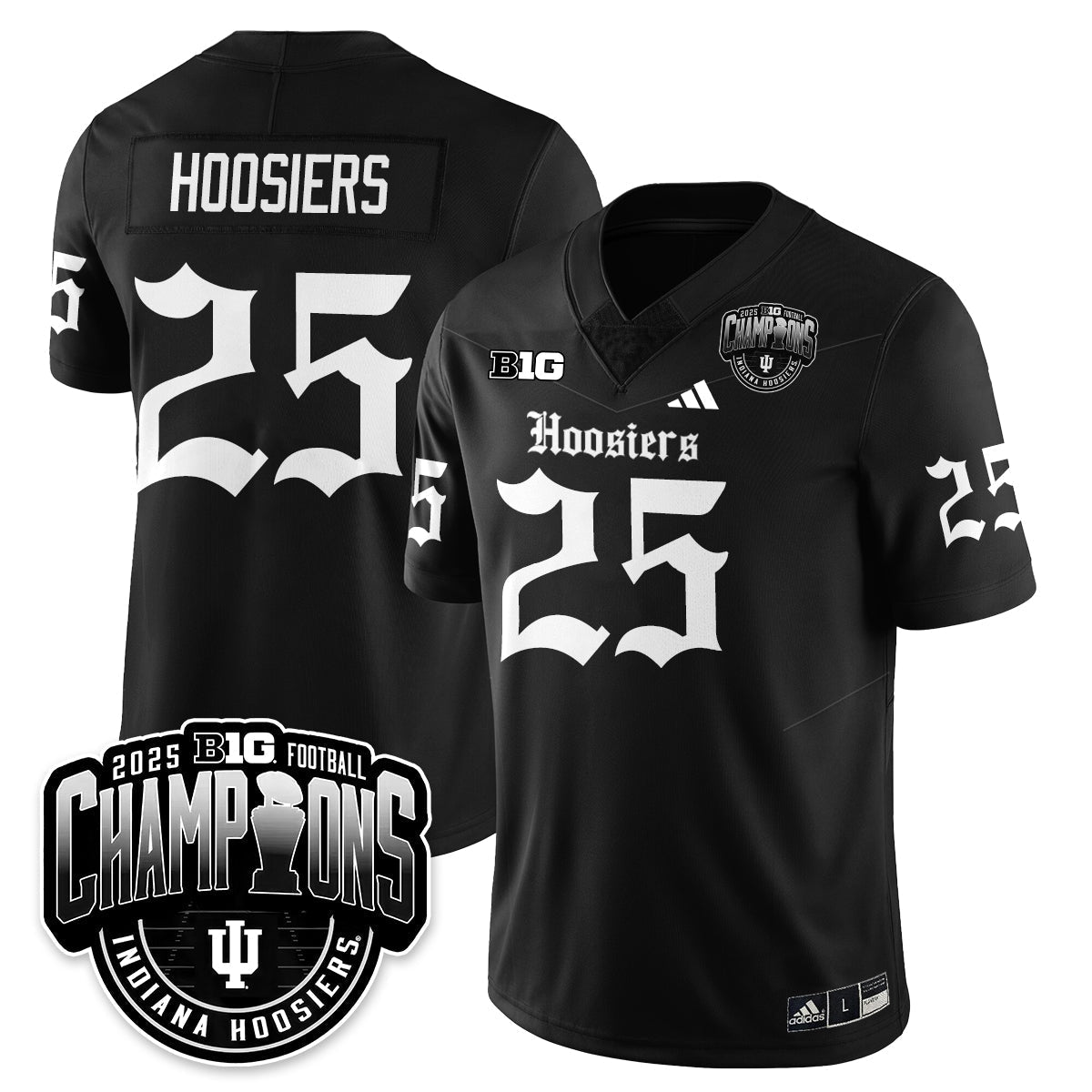 Indiana Hoosiers Gothic Vapor Limited Football Jersey - Big 10 Champions-Cuztomshoes