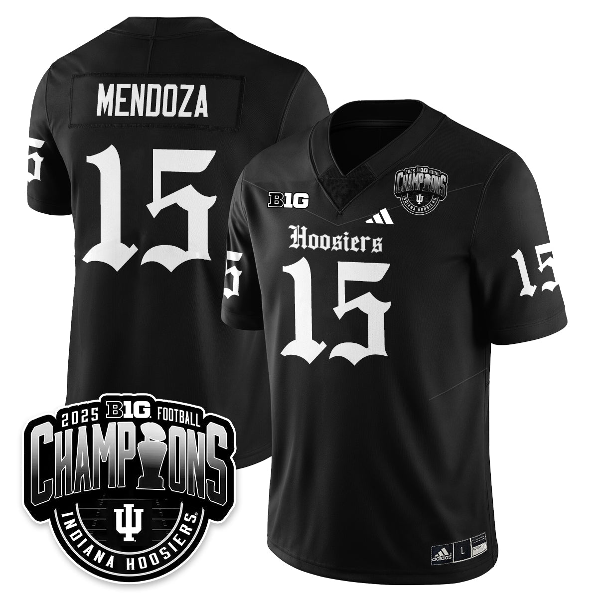 Indiana Hoosiers Gothic Vapor Limited Football Jersey - Big 10 Champions-Cuztomshoes