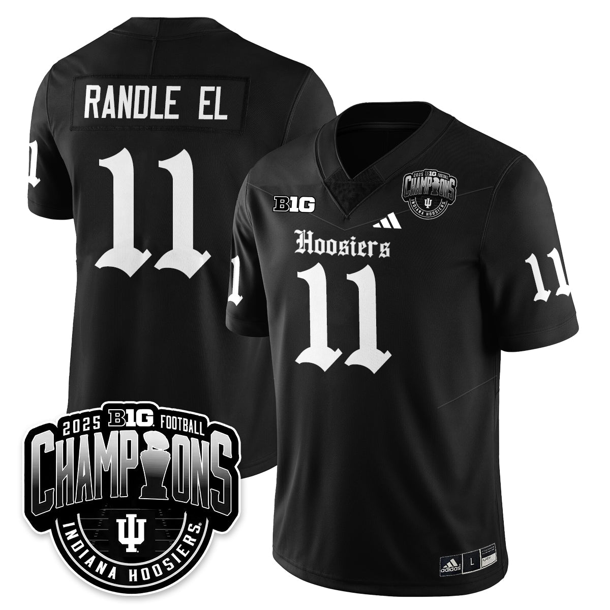 Indiana Hoosiers Gothic Vapor Limited Football Jersey - Big 10 Champions-Cuztomshoes