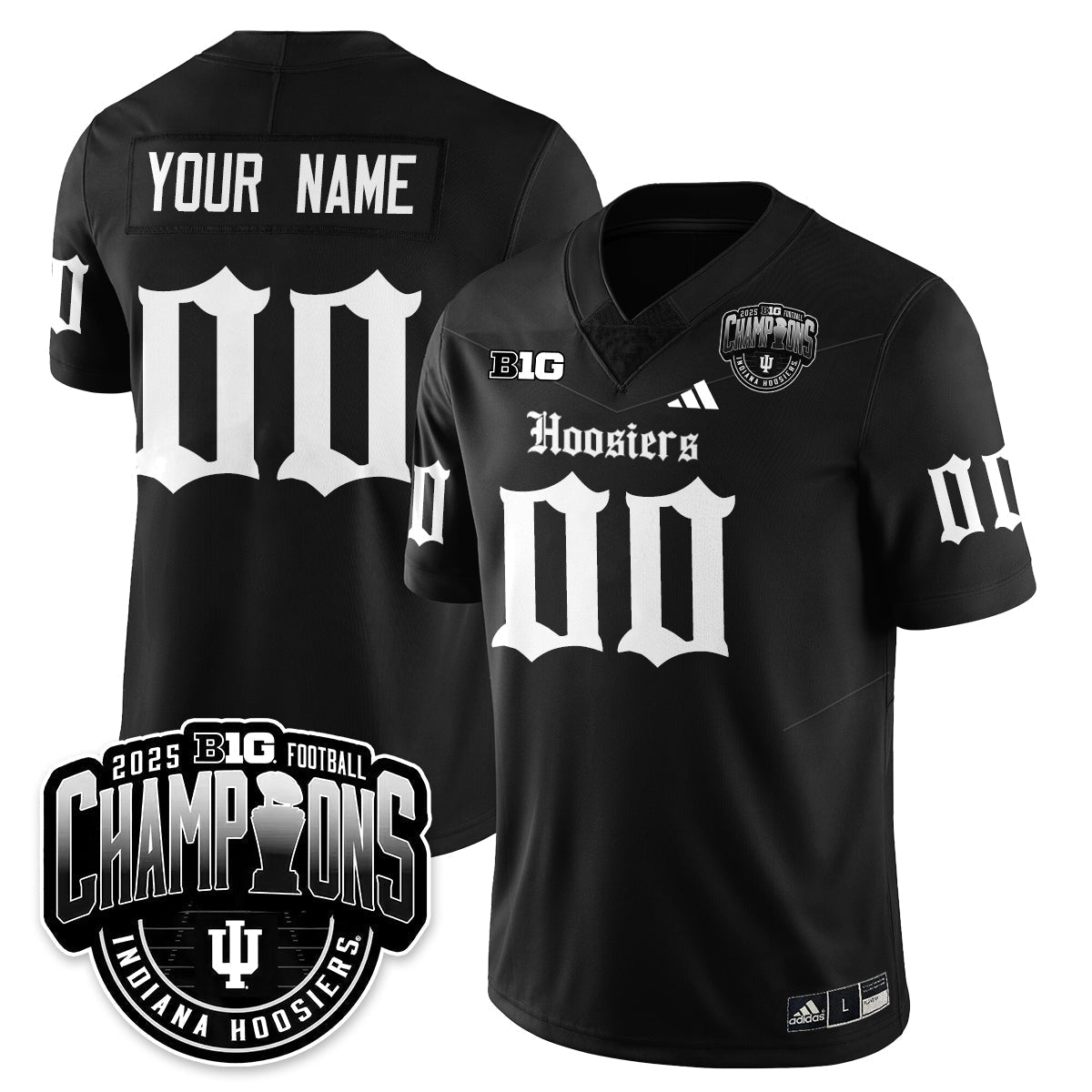 Indiana Hoosiers Gothic Vapor Limited Football Jersey - Big 10 Champions-Cuztomshoes