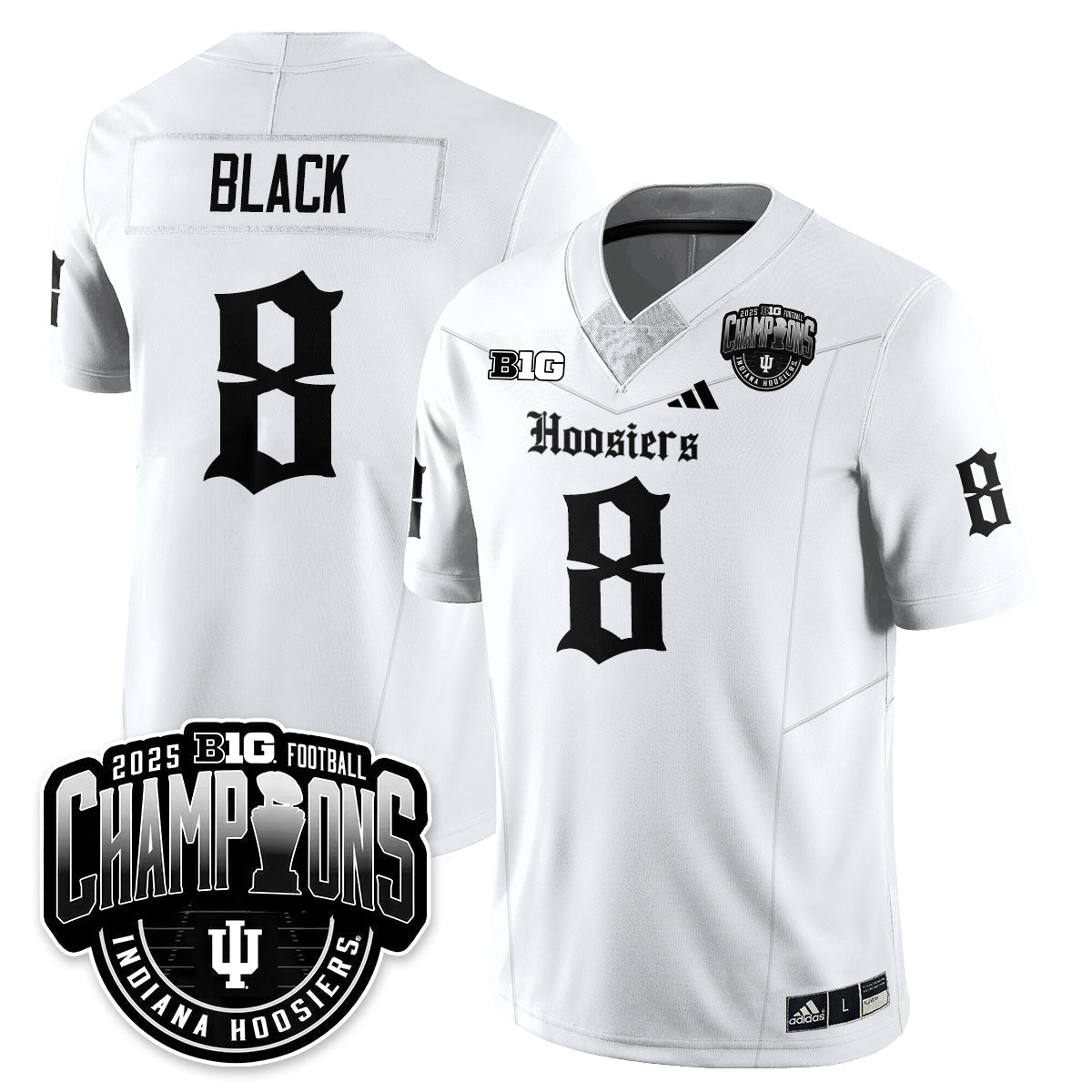 Indiana Hoosiers Gothic Vapor Limited Football Jersey - Big 10 Champions-Cuztomshoes
