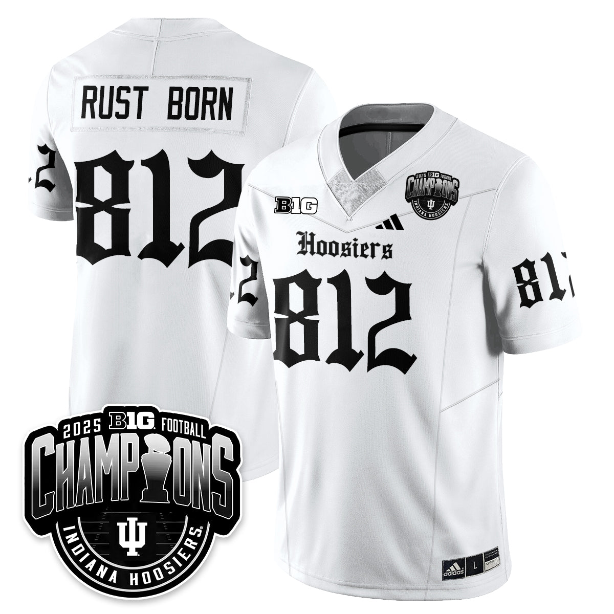 Indiana Hoosiers Gothic Vapor Limited Football Jersey - Big 10 Champions-Cuztomshoes