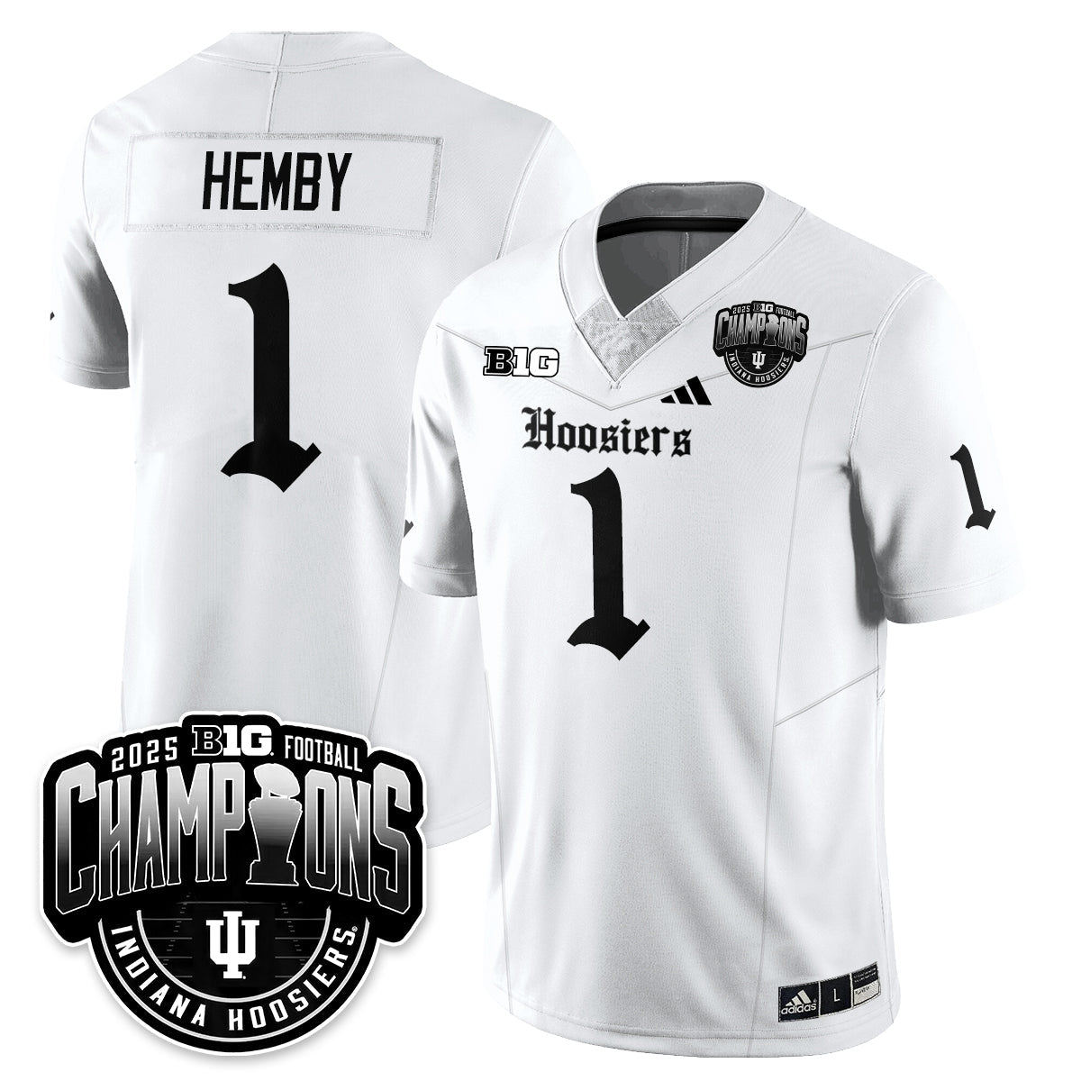 Indiana Hoosiers Gothic Vapor Limited Football Jersey - Big 10 Champions-Cuztomshoes