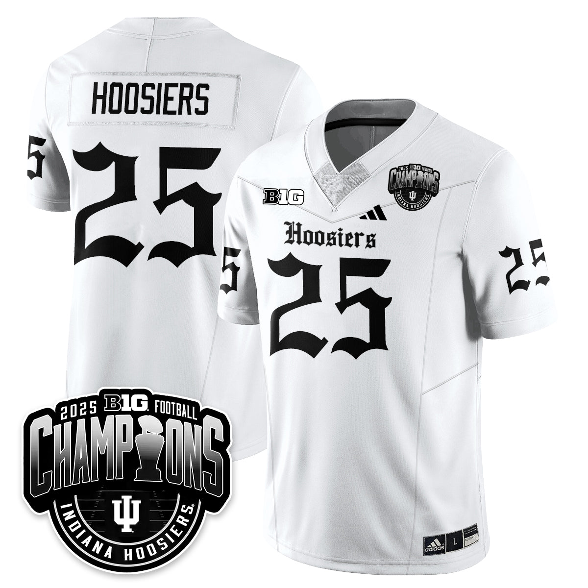 Indiana Hoosiers Gothic Vapor Limited Football Jersey - Big 10 Champions-Cuztomshoes