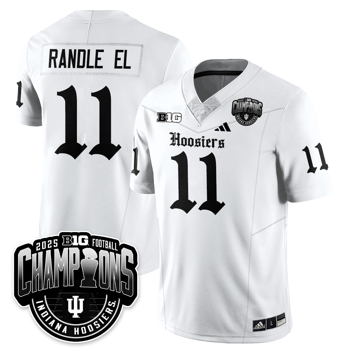 Indiana Hoosiers Gothic Vapor Limited Football Jersey - Big 10 Champions-Cuztomshoes