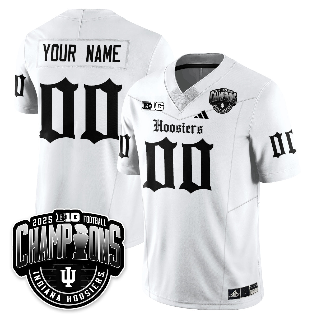 Indiana Hoosiers Gothic Vapor Limited Football Jersey - Big 10 Champions-Cuztomshoes