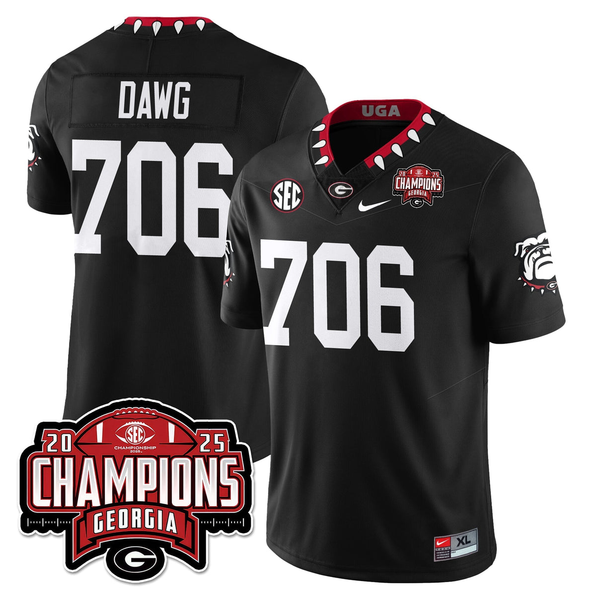Georgia Bulldogs Vapor Limited Jersey - SEC Football Champions