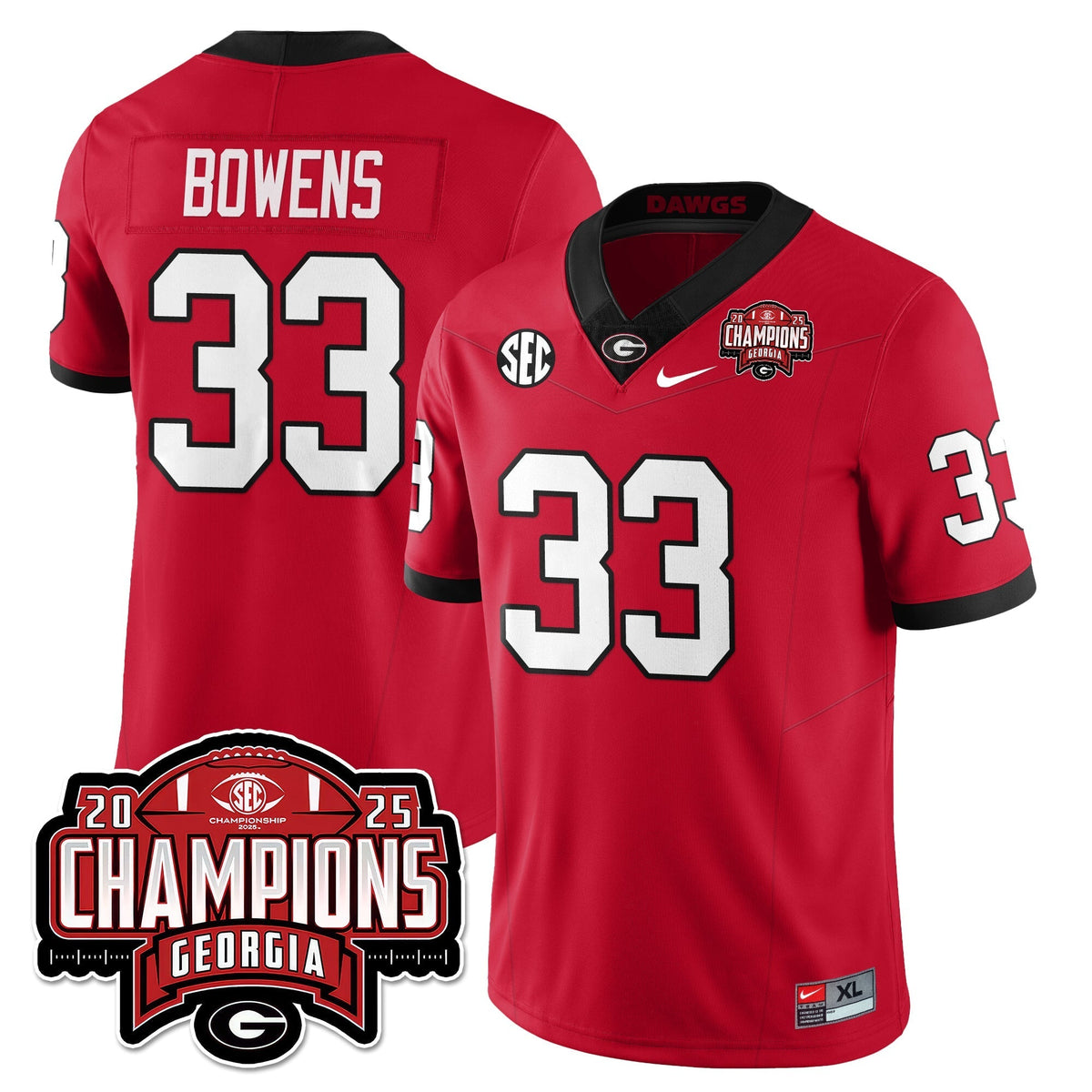 Georgia Bulldogs Vapor Limited Jersey - SEC Football Champions