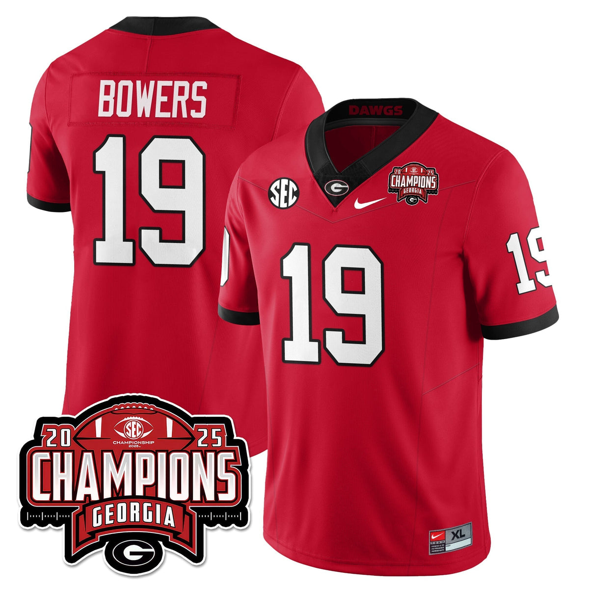 Georgia Bulldogs Vapor Limited Jersey - SEC Football Champions