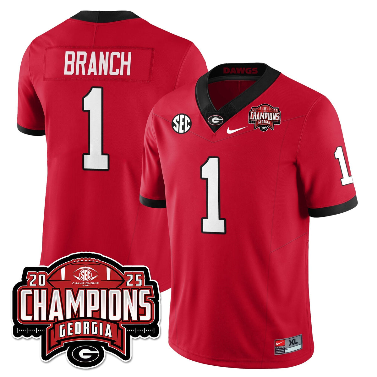 Georgia Bulldogs Vapor Limited Jersey - SEC Football Champions
