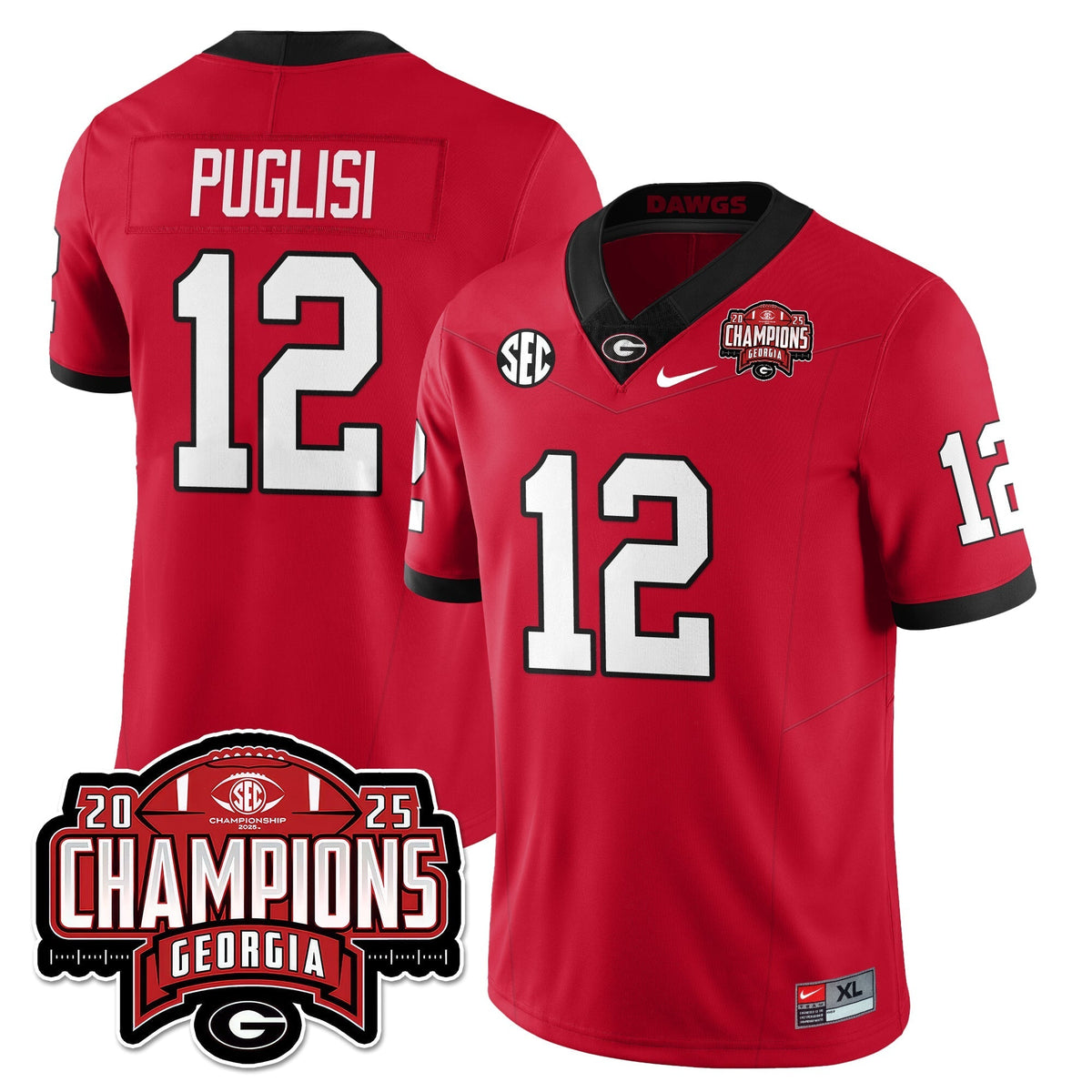 Georgia Bulldogs Vapor Limited Jersey - SEC Football Champions