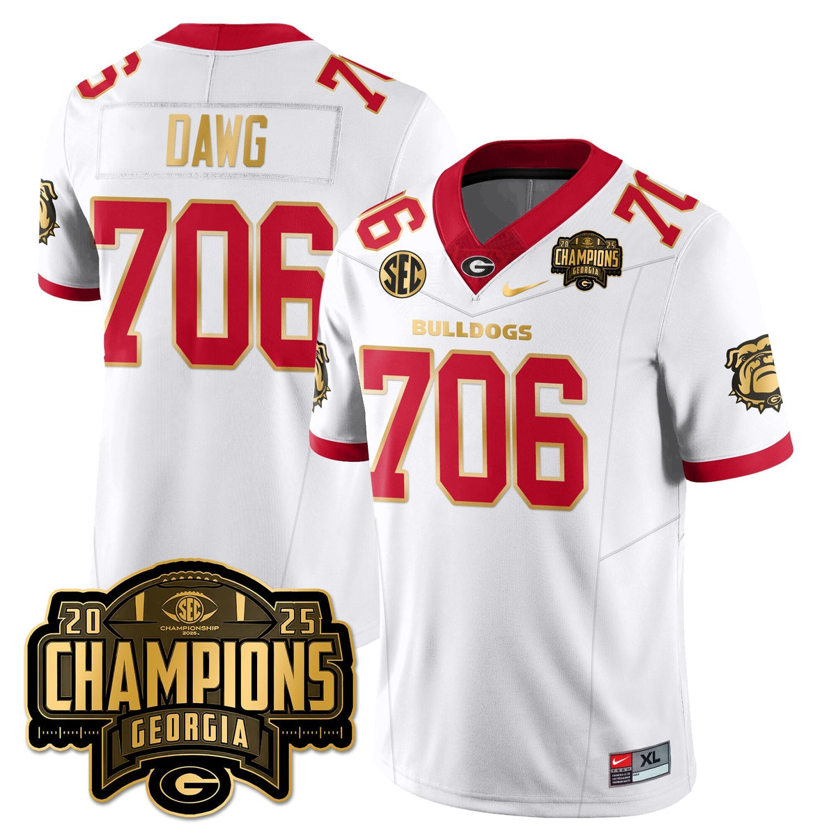 Georgia Bulldogs Vapor Limited Jersey - SEC Football Champions
